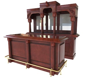 9Ft Del Monte Classical Brunswick Bar With Brass Rail – Bar WNL162