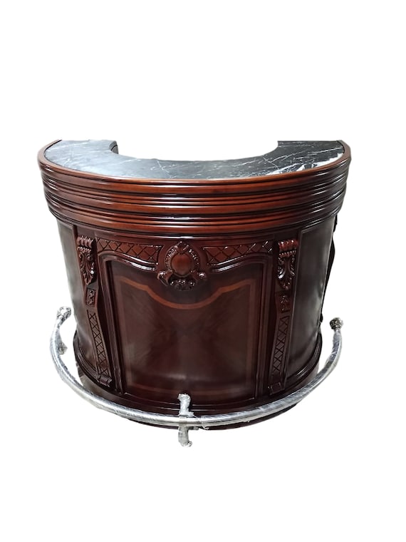 Small Halfmoon 4ft Home Bar With Marble Top WNL102 Etsy