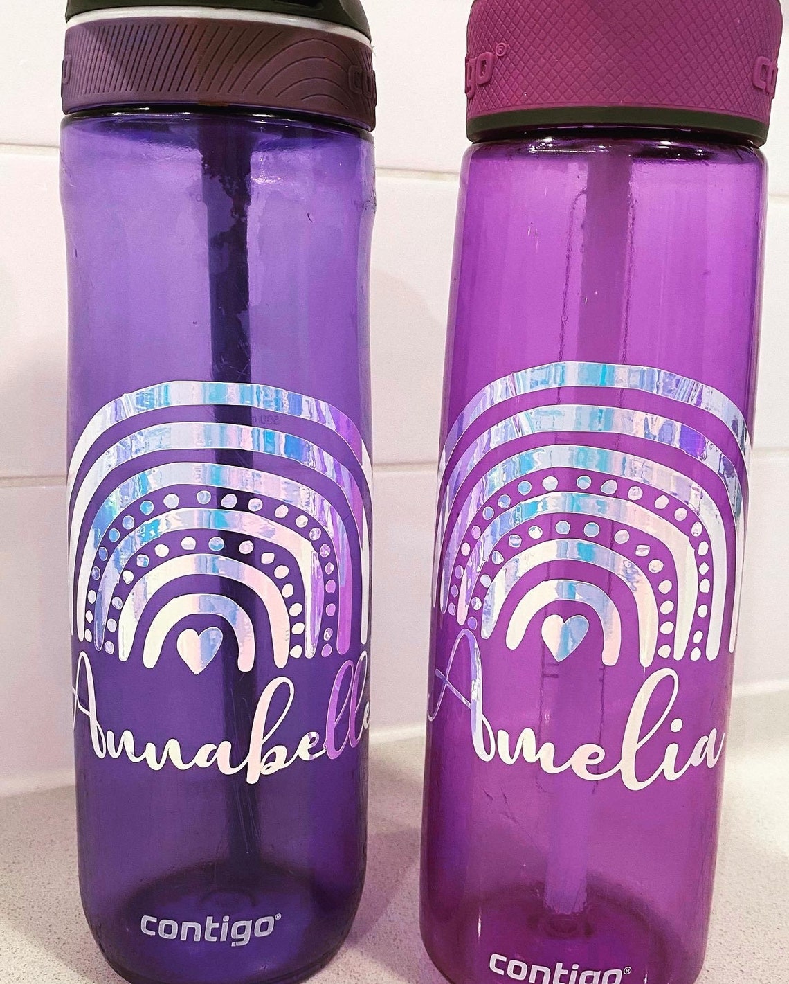 Personalised Water Bottle Decals Etsy