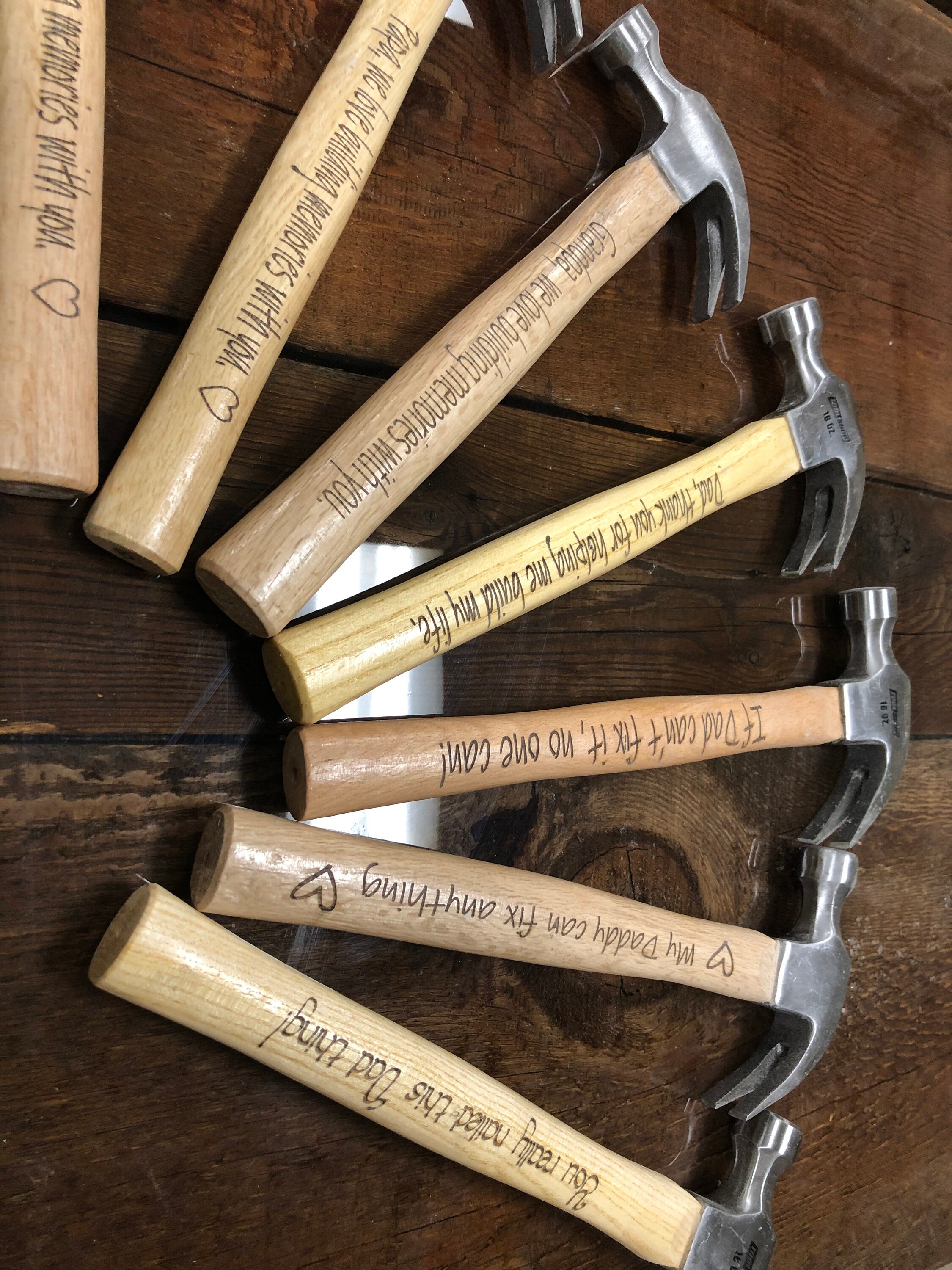 Custom Laser Engraved Hammers Fathers Day Gift Hammers for Gift