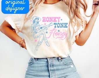 honky tonk honey png western cowgirl red white and blue social babes girl club bachelorette party shirt design sublimation digital download