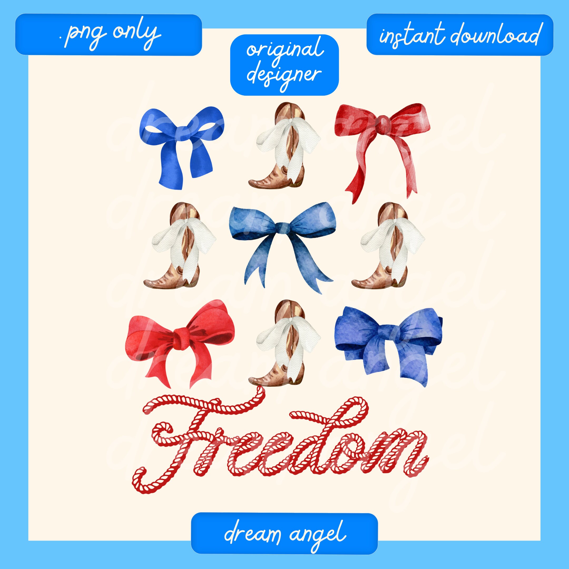 Coquette Png Aesthetic Freedom 4th of July Boots and Bows Social Club ...