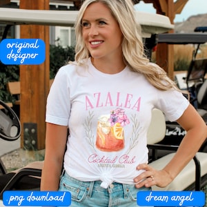 azalee Cocktailclub png kokette ästhetische Golfturnier sozial Club girly augusta Golfshirt Design adrette Sublimation digitaler download