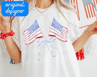 coquette 4th of july png american flag girly freedom vintage summer shirt design land of the free god bless america summer digital download