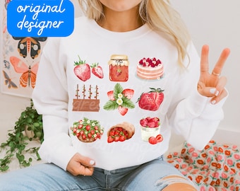 strawberry png 3x3 design coquette aesthetic cottagecore design farmers market summer soft girl era pink bow sublimation digital download