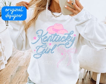 kokietka png estetyczna kentucky dziewczyna klub towarzyski w mojej miękkiej erze dziewczyny różowa kokarda wstążka modna preppy kowbojka sublimacja cyfrowe pobieranie