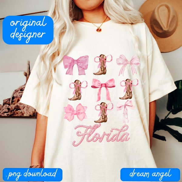 coquette png aesthetic florida boots and bows social club in my soft girl era cowgirl trendy summer preppy sublimation digital download