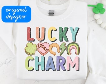 st. patrick's day png design lucky charm feeling lucky green beer shamrock rainbow aesthetic st pattys day sublimation digital download