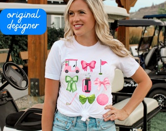 coquette golf png aesthetic golf tournament bows social club babe era girly augusta golf shirt design preppy sublimation digital download