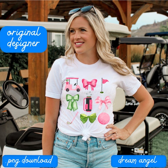 coquette golf png aesthetic golf tournament bows social club babe era girly augusta golf shirt design preppy sublimation digital download