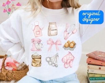 baker png aesthetic baking girls club watercolor kitchen doodle bakers life sourdough hobby cake cookie chef sublimation digital download