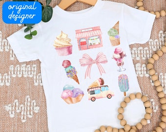 ice cream png preppy coquette pink ice cream party birthday girl toddler design magical happiest place on earth sublimation digital download
