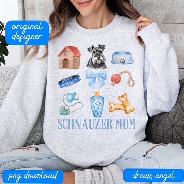 schnauzer png coquette aesthetic mini schnauzer social club dog mom mama preppy sweatshirt design for puppy mom sublimation digital download