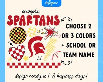 custom school mascot png design school team spirit week groovy team aesthetic social club trendy preppy sublimation digital download