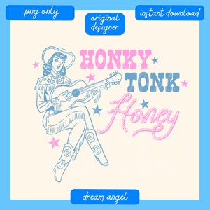 honky tonk honey png western cowgirl red white and blue social babes girl club bachelorette party shirt design sublimation digital download