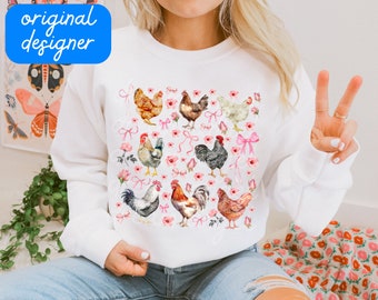 coquette png 3 x 3 ontwerp cottagecore esthetische kip baby dierenshirt zacht meisje tijdperk boog aardbei kers sublimatie digitale download