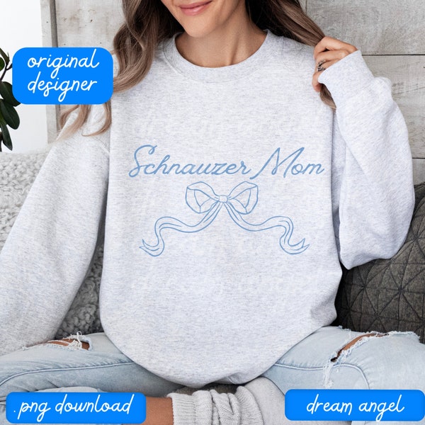 schnauzer png coquette aesthetic mini schnauzer social club dog mom mama preppy sweatshirt design for puppy mom sublimation digital download