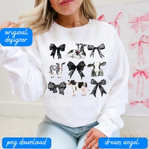 cow png coquette bows aesthetic horse stable pig chicken cow duck cottagecore homestead farm life cowgirl sublimation digital download