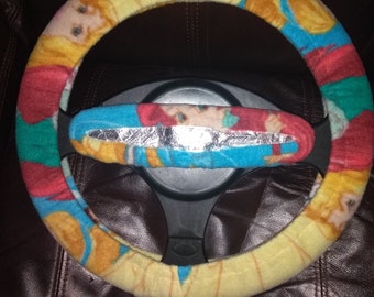 Disney-prinsessenset fleece stuurwiel en achteruitkijkspiegel