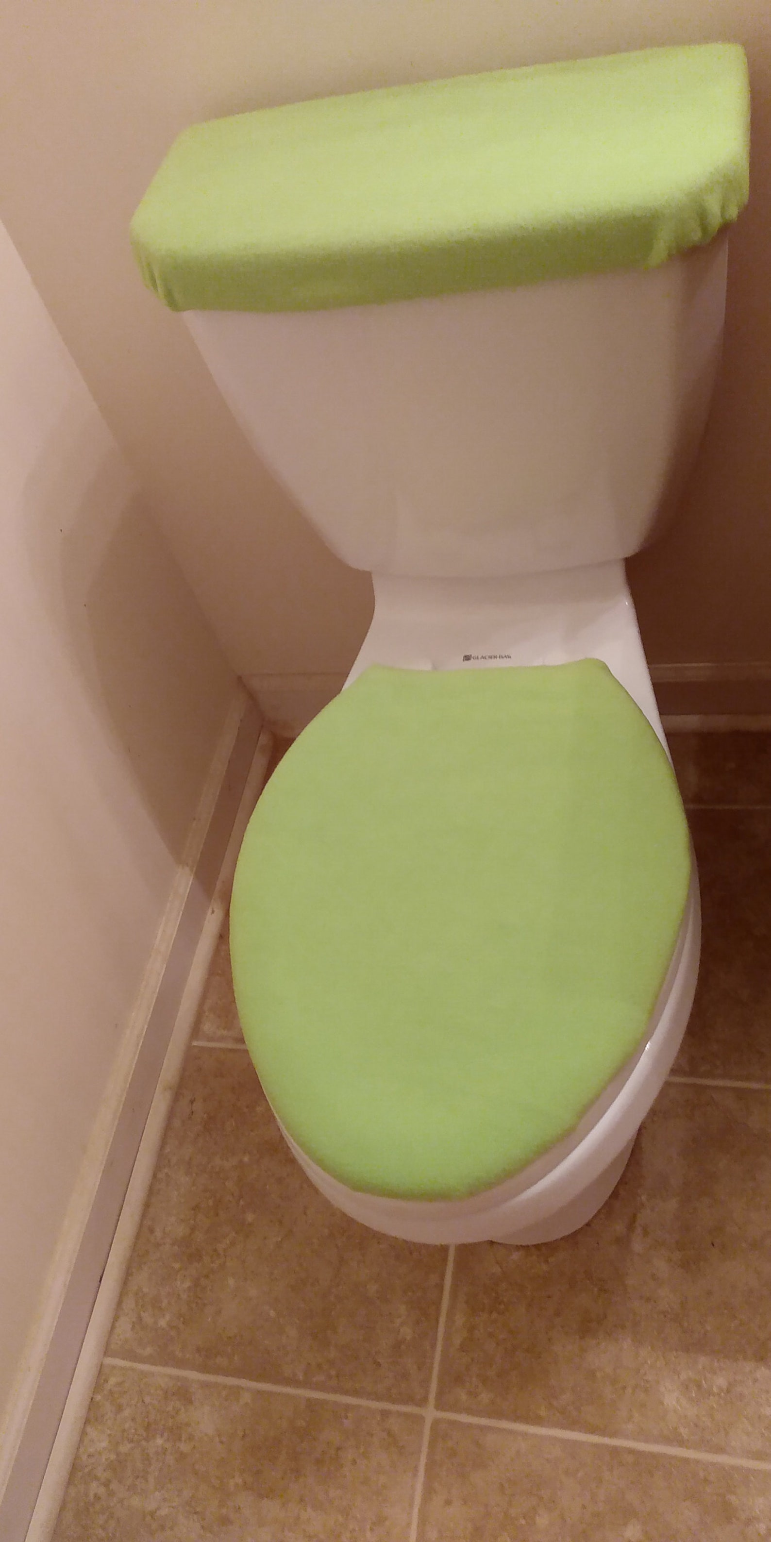Lime Green Solid Fleece Toilet Lid & Tank Top Cover Set Etsy