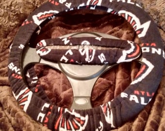 Atlanta Falcons-set van fleece stuurwiel en achteruitkijkspiegel