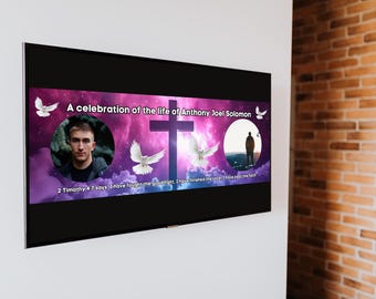 Bewerkbaar (doe-het-zelf), afdrukbare herdenkingsbanner, directe digitale download