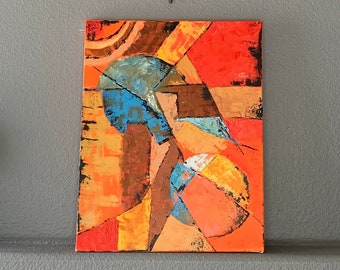 Pittura astratti ad olio rossa, Arte astratti, Decorazione muro rosso, Pittura ad olio astratta, Parete appesa, Decorazione d'arte moderna, Arte originale