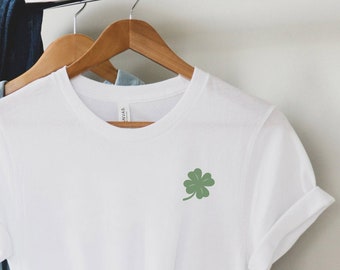 Chemise de trèfle à quatre feuilles, chemise de la Saint-Patrick, chemise irlandaise de trèfle chanceux