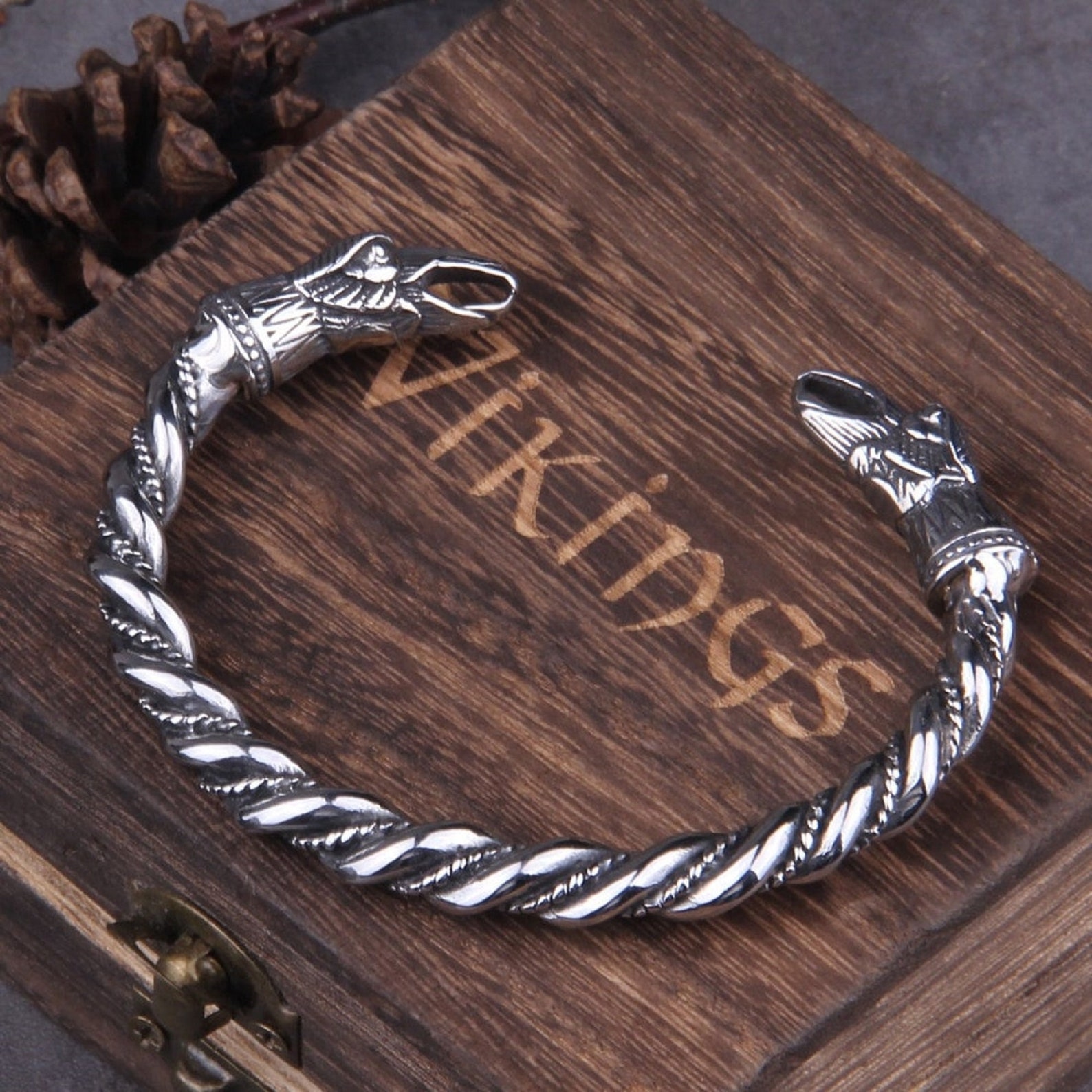 Viking Ragnar Lothbrok Bracelet Arm Ring Stainless Steel | Etsy