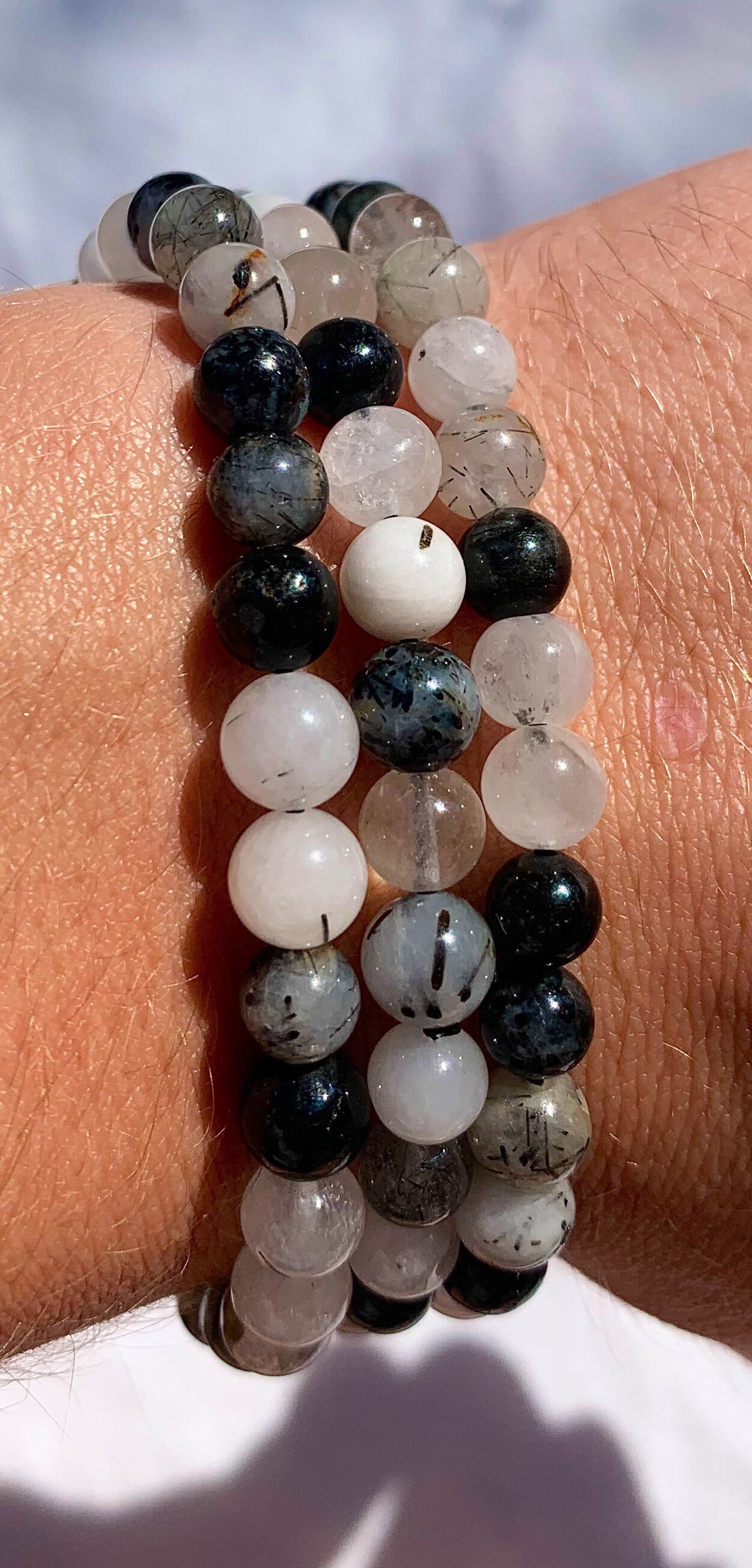 Tourmaline Quartz Bracelet Etsy