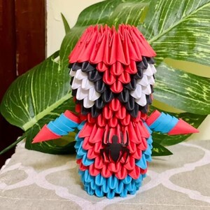 Handmade 3D Origami Superhero Figure - Spiderman