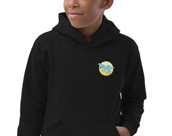 Sudadera con capucha para niños con insignia de dinosaurio T-Rex