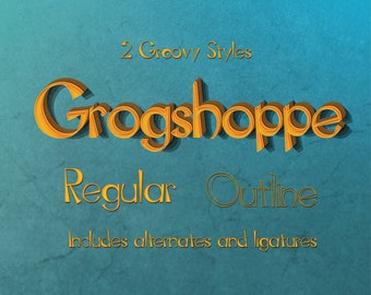 Grogshoppe - Fuente. Formato OTF, TTF y WOFF. Para impresión, digital, web.