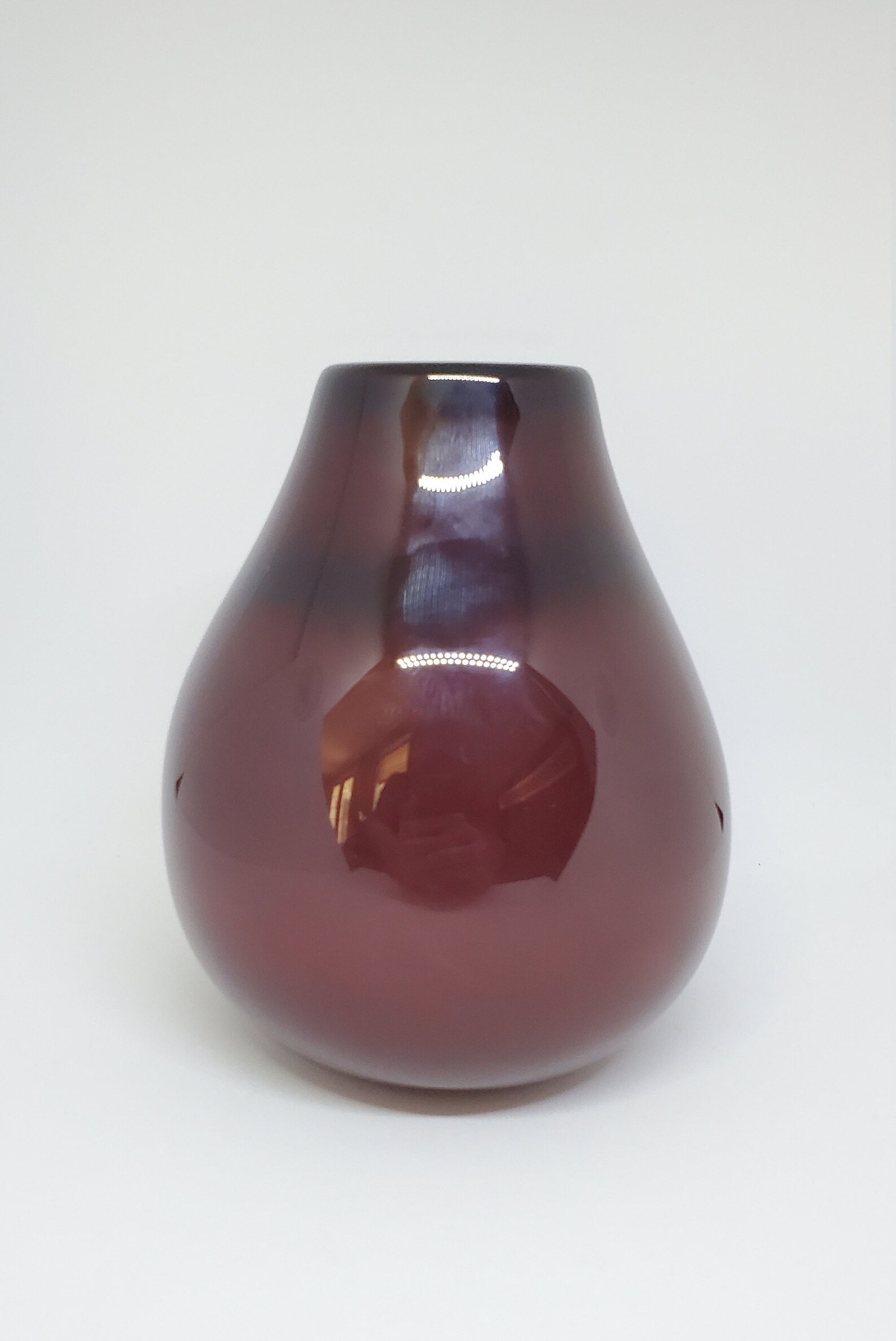 Handblown Opaque Red Teardrop Vase Etsy