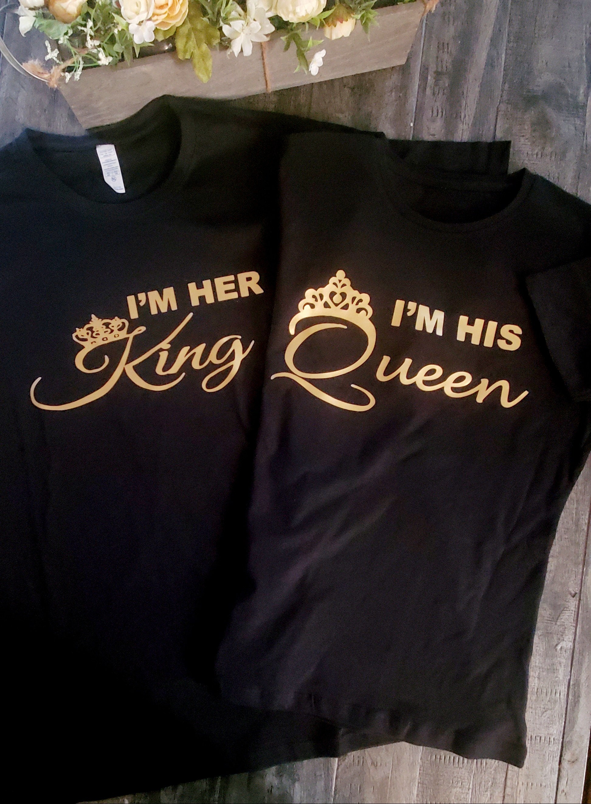 King And Queen T shirts / I am her King t shirt / I am his Etsy