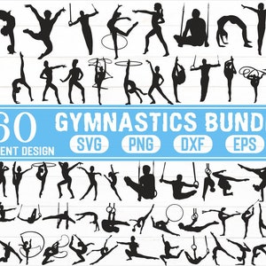 Gymnastics SVG / Gymnast SVG / Gymnastics Silhouette /Gymnastics png / Gymnast Vector Cut Files svg / cricut – eps dxf png svg – cut file