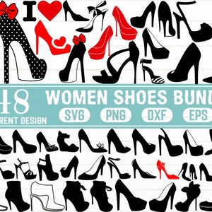 High Heels Bundle SVG / Woman Shoes Svg / Stiletto heels SVG / Svg files for Cricut Silhouette / svg dxf eps png / Cricut cut file image 1