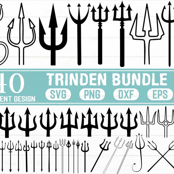 Trident SVG / Tool svg, Spear svg, Poseidon, Nautical, Ocean / clipart, decal, stencil, vinyl, cut file, silhouette, iron on, T Shirt design