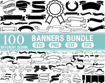 Banner SVG / Label SVG / Scroll SVG / Ribbon Banner svg / Flag svg / Text box svg / Clipart, stencil, decal, cut file, iron on, scrapbooking