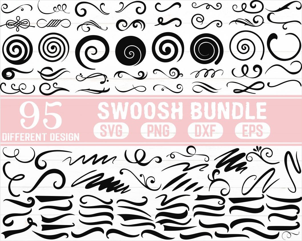 Swoosh SVG or Swish PNG Squiggle Svg Loop Swash (Download Now) 