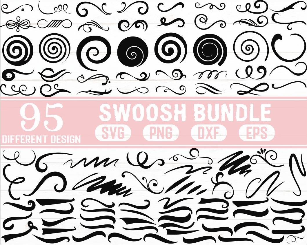 20 Swirl Svg Bundle, Swashes Svg, Swoosh Svg, Flourish svg, - Inspire Uplift