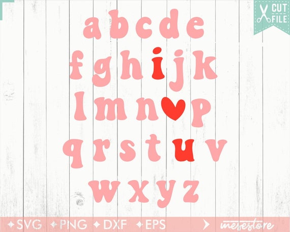 Abc's I Love You Valentine Holiday Vinyl Stencil Vinyl 