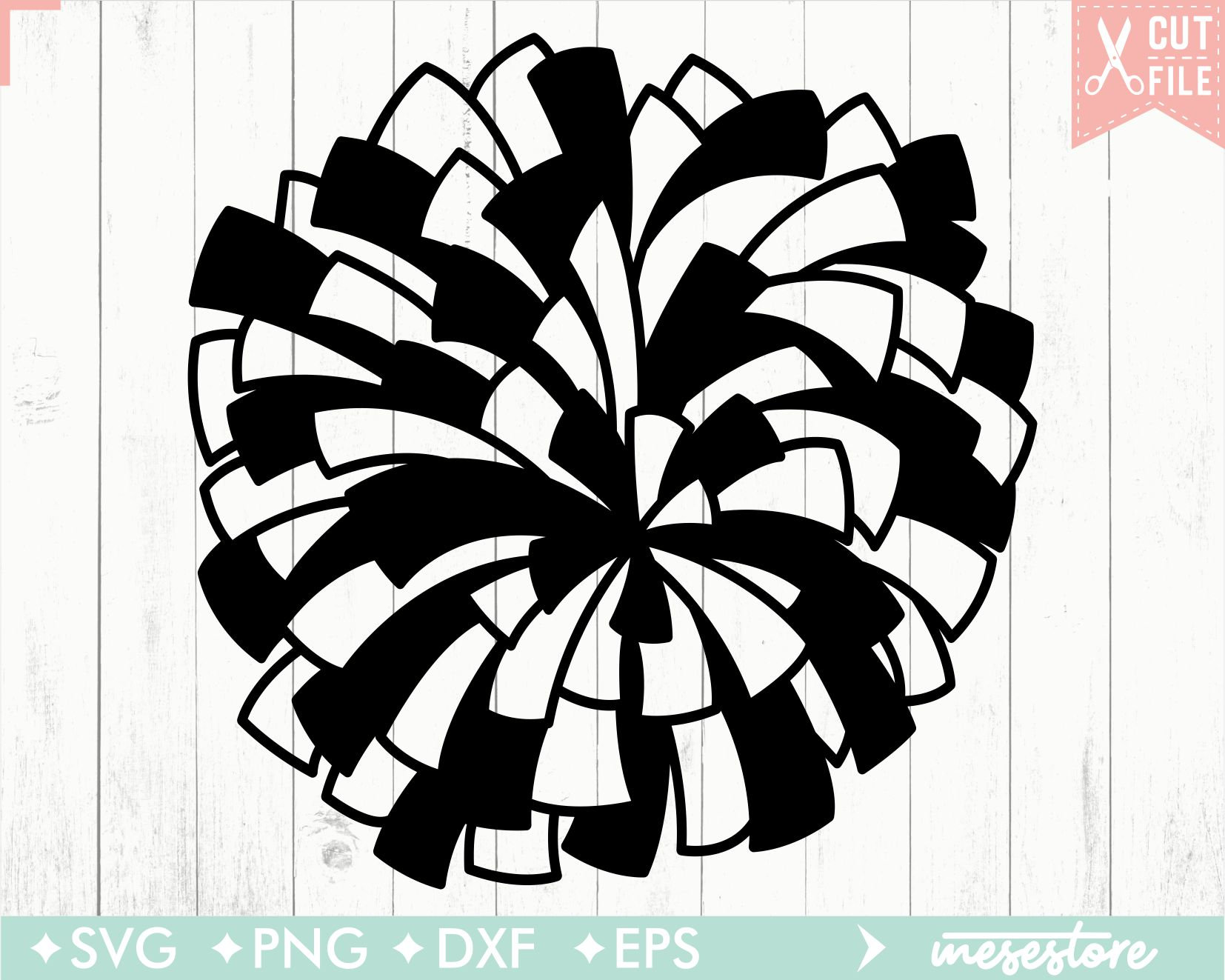 Pom Pom Svg Cheerleader Svg Svg Dxf Eps Png Files for Etsy New Zealand