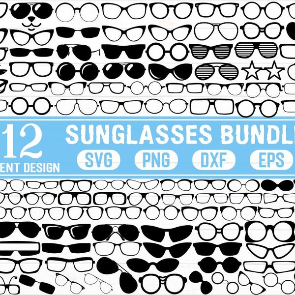 EYEGLASSES SVG / Sunglasses SVG / Sun glass clipart, eye svg, glasses clipart, summer svg, fashion, stencil, vinyl cut files, iron on files
