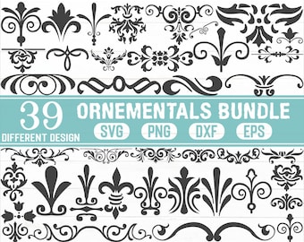 Flourish SVG | Ornamental Dividers SVG | Wedding invitation scrolls DXF | Commercial & Personal Use for Cricut | Cameo | Silhouette