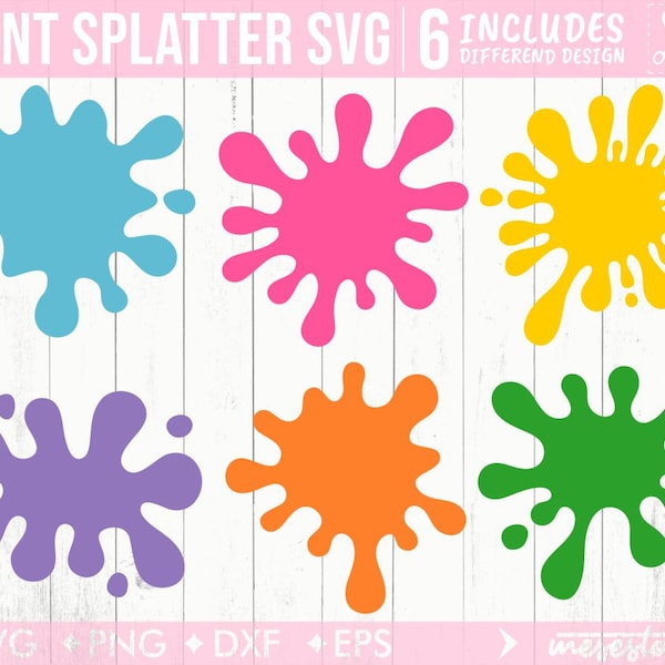 Paint Splatter svg bundle, Paint Splash Clipart, Svg Dxf Eps Png Files for Cutting Machines Cameo Cricut, Paint splats svg, Paint Svg