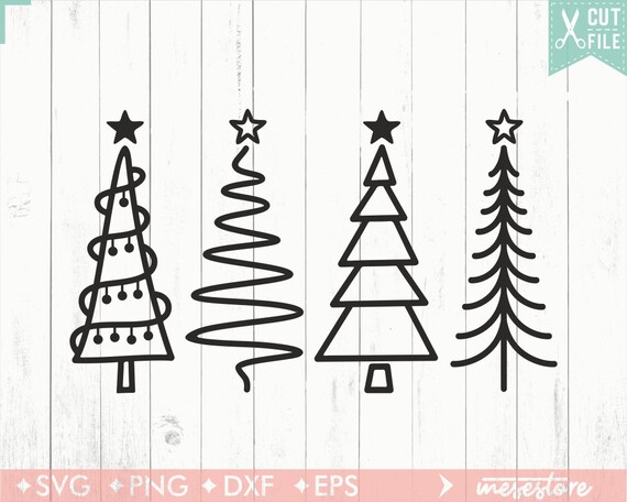 Christmas Tree Svg Svg Dxf Eps Png Files for Cutting Machines - Etsy