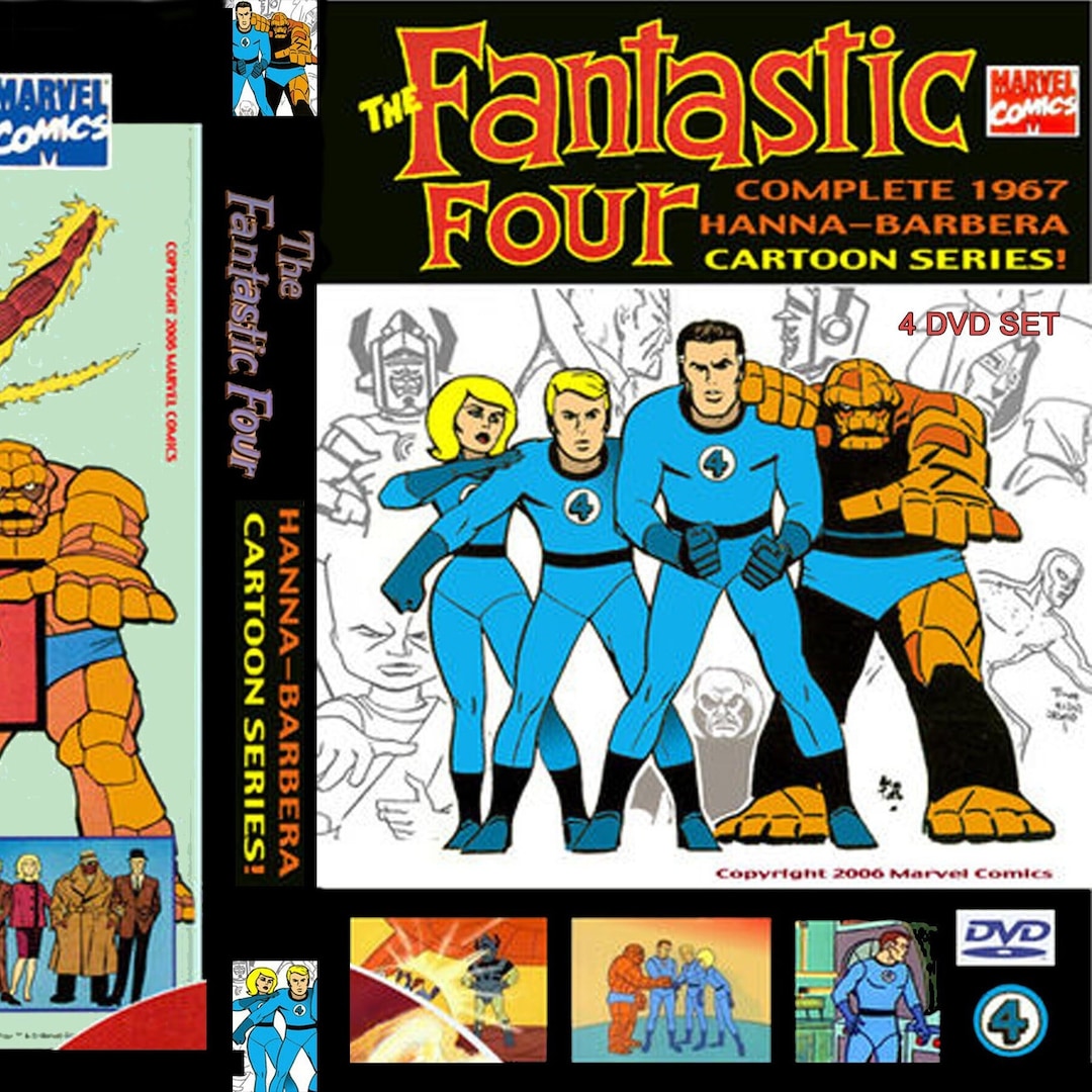 Fantastic Four 67 Complete Hanna barbera Cartoon Series DVD Set Etsy