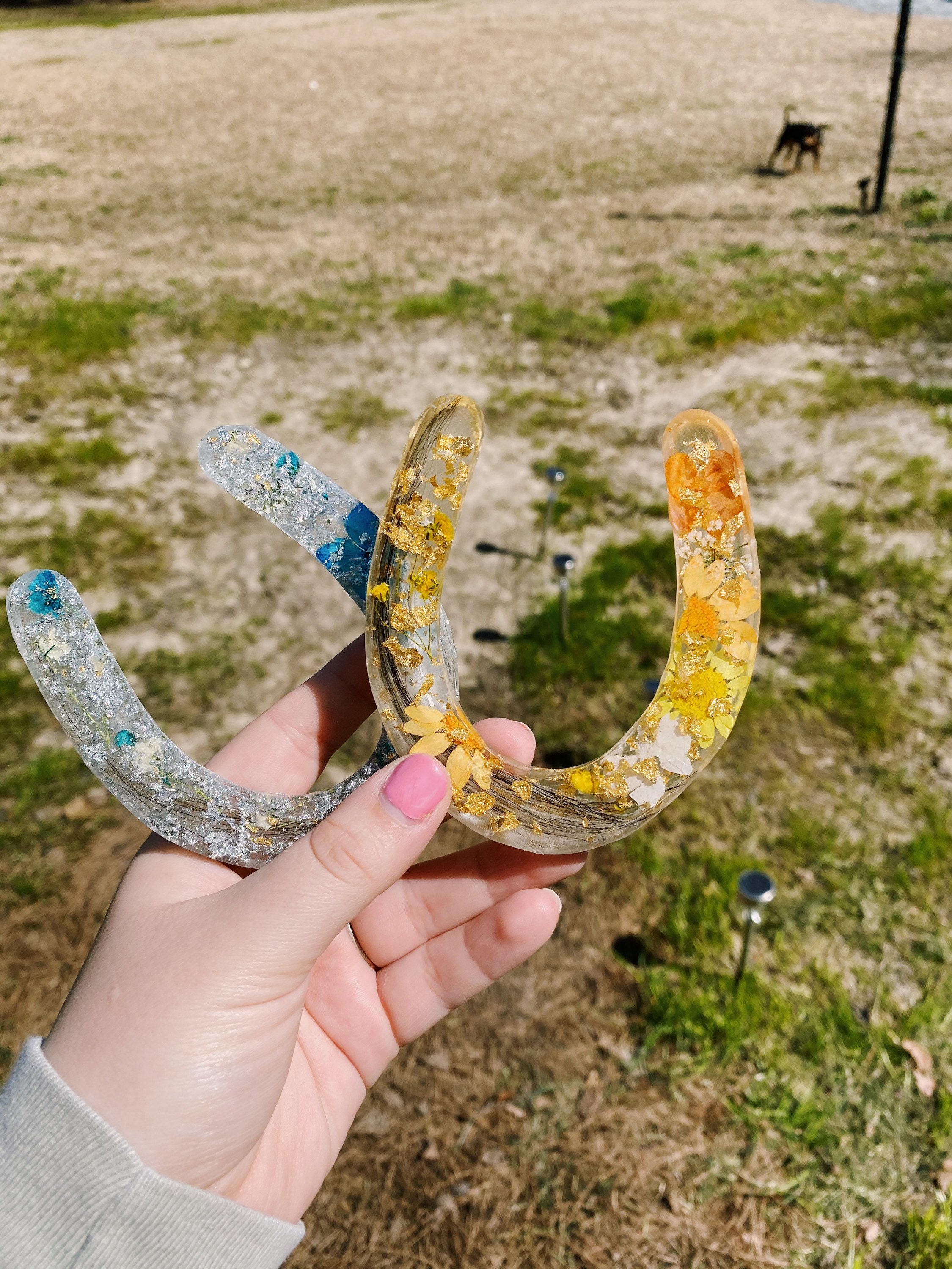 Resin Floral Horseshoe Etsy UK