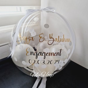 Palloncini riempiti, idea regalo personalizzata per compleanno, battesimo, matrimonio, anniversario, festa della mamma, Natale, laurea, ufficio del registro, Sünnet Eid